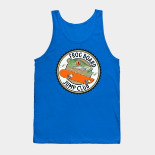 Cute and funny frog riding a skateboard for this red eyed tree frog is in the jump club tee Tank Top